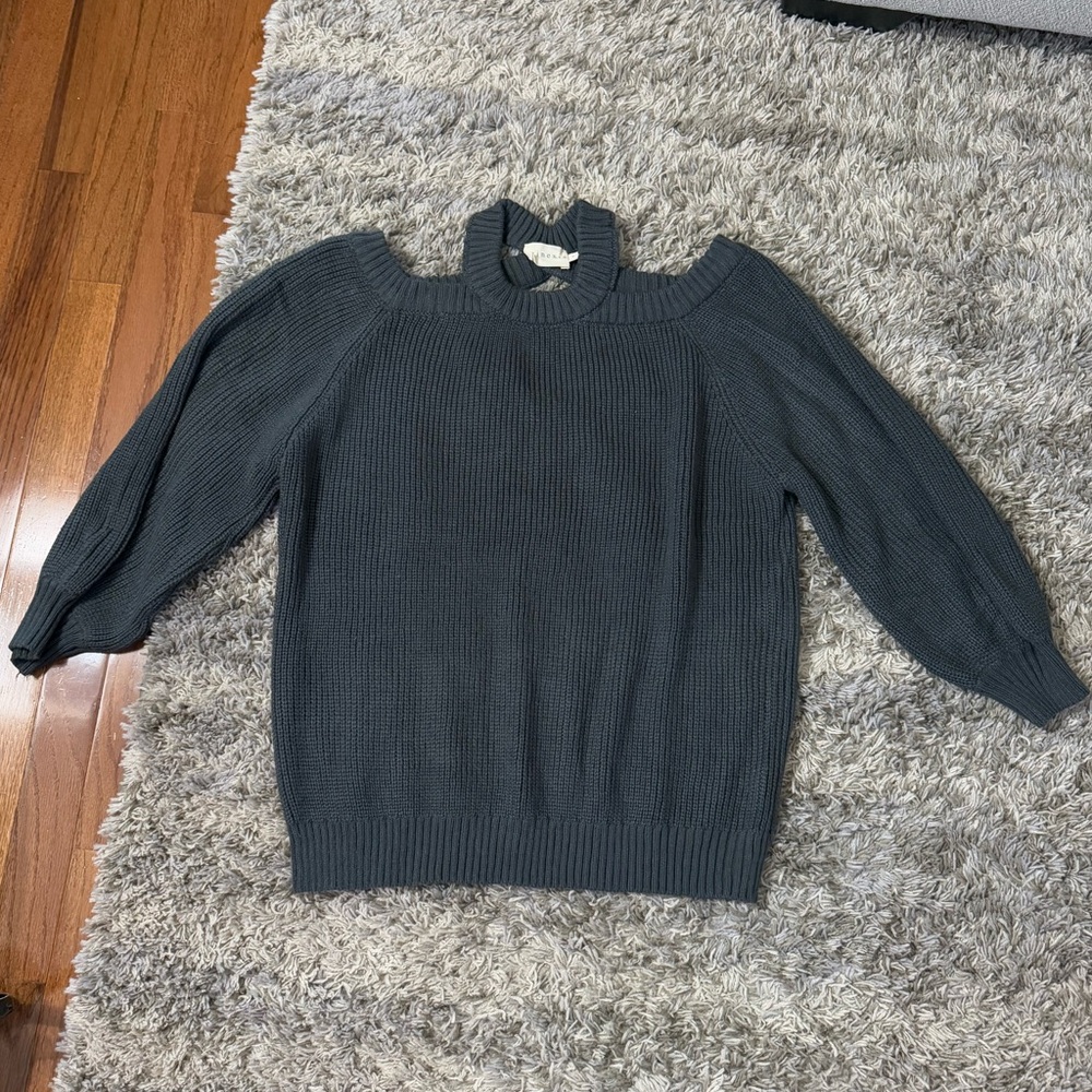 Halter neck sweater with cut outs
